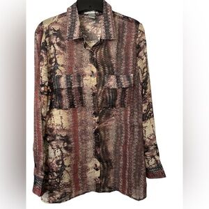 Alberto Makali Multicolor Animal Print Button-Up Shirt